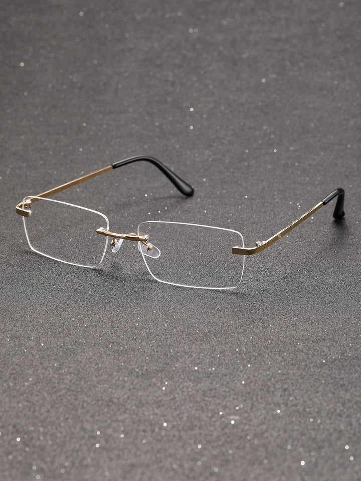 Old Money Two-Tone Metal Rimless Glasses