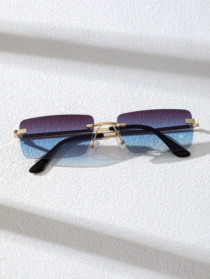 Old Money Two-Tone Metal Rimless Glasses