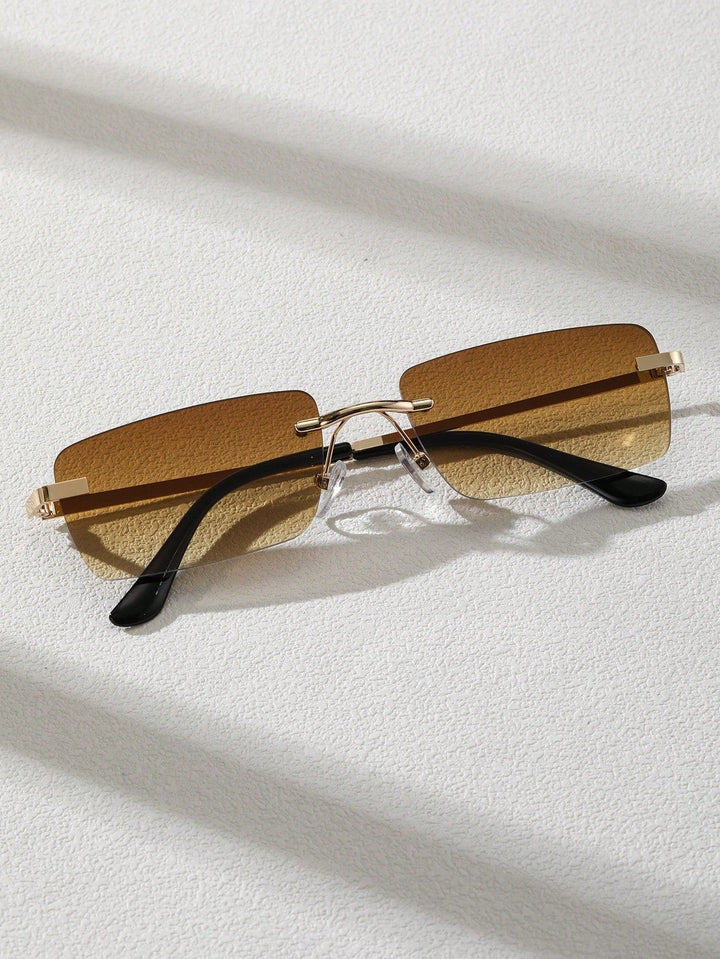Old Money Two-Tone Metal Rimless Glasses