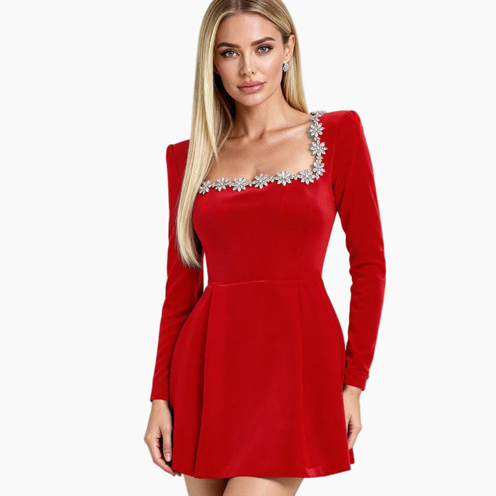 CELESTE | VESTIDO CON DIAMANTES